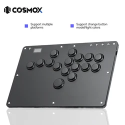 Haute42- COSMOX Hitbox Fighting Gaming Joystick For PC/PS3/PS4/PS5/XBOX Switch Steam Leverless Controller Rims Rim Button Rim