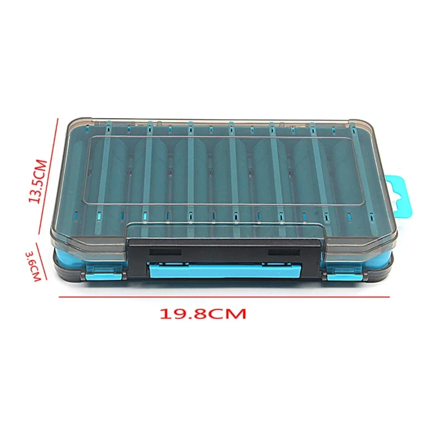 Fishing Tackle box 14 Compartments Fishing Accessories Lure Hook  Case Double Sided Fishing Tool organizer boxes