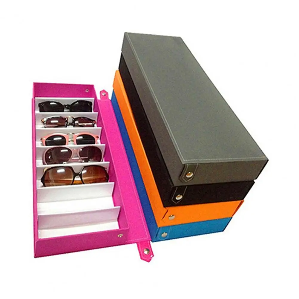 8 Grid Glasses Organizer for Men Women Glasses Storage Box Hard Shell Oxford Cloth Sunglass Storage Holder Glasswear Display Box