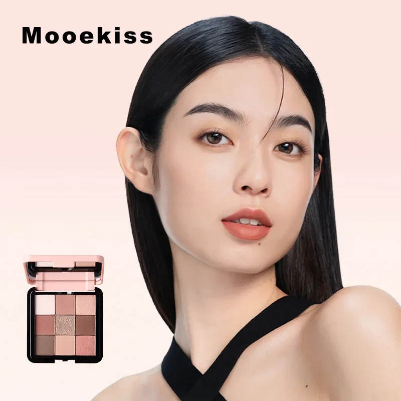 Mooekiss 5 สีอายแชโดว์ Delicate Powder Earth Matte Display Face Repair Highlight MULTI FUNCTION Integrated PLATE แต่งหน้า