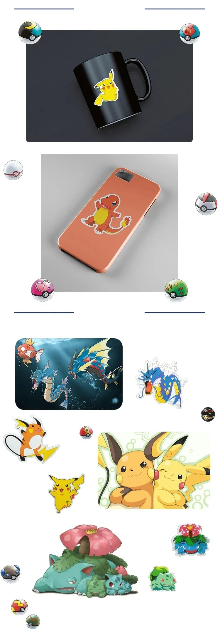 100/200/300 Stück Pokemon Kawaii Pikachu Aufkleber Dekoration Sticker für Laptop, Skateboard, Auto, Gepäck, Handy, Wasserdichter Aufkleber Spielzeug – Detail 16
