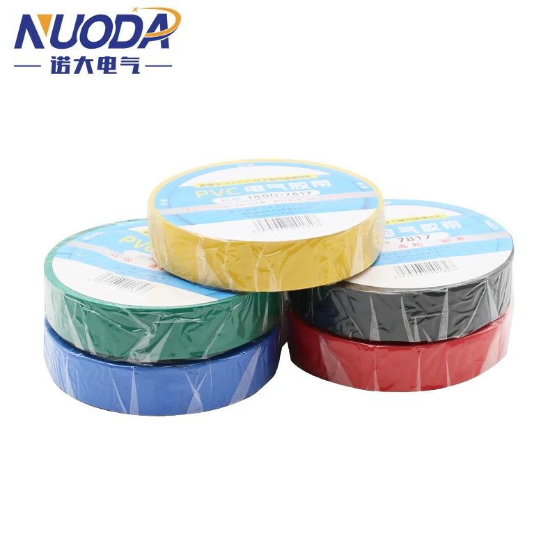 NUODA PVC Electrical Tape Voltage Resistant 600V High Adhesive Waterproof Insulation Electrical Tape image 2