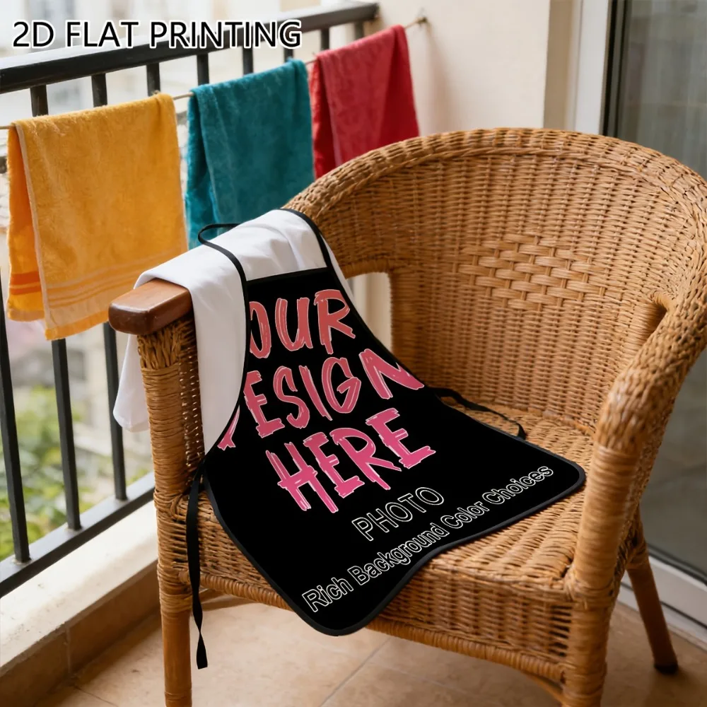 

Personalized Custom Image Text Apron, Universal For Men Women, Suitable For Home Kitchen & Restaurant