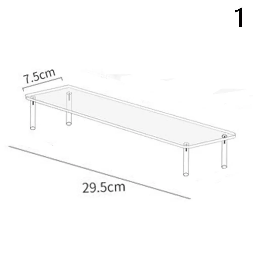 1-4 Tier Acryl Display Stand Duurzaam Display Rack Voor Cupcake Parfum Pop Transparante Trapeziumvormige Blind Box Opslag Plank