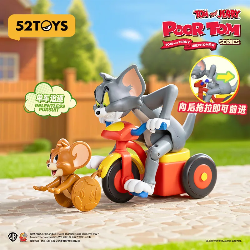 52toys Tom And Jerry Anime Figure Poor Tom Series Blind Box Cat And Mouse Mystery Box Room Decoration Ornament Birthday Gift Toy