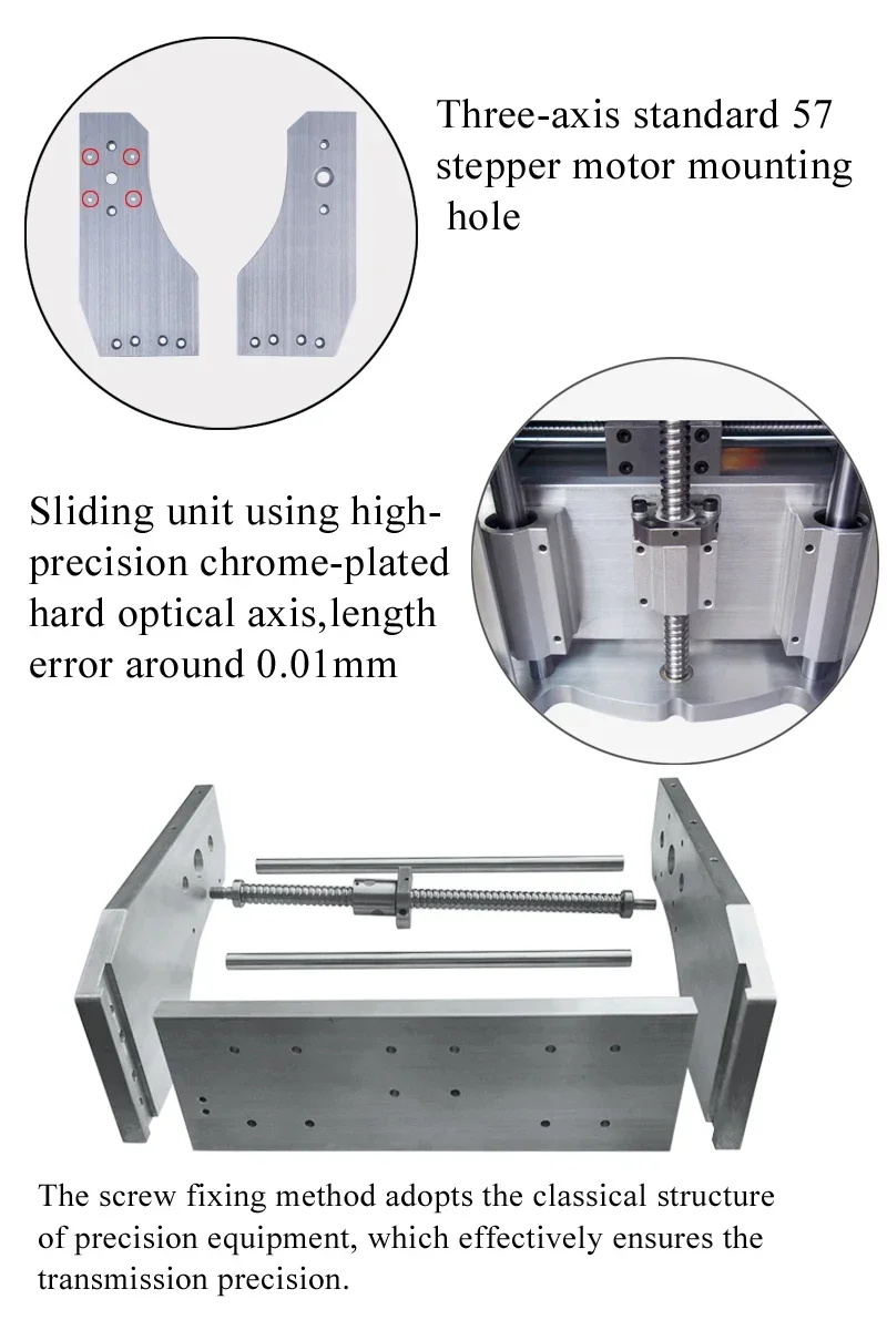 6040Z CNC Frame 4 Axis 5 Axis for CNC 6040 3040 3020 Metal Wood Router with Nema23 Stepper Motors Couplings of Woodworking