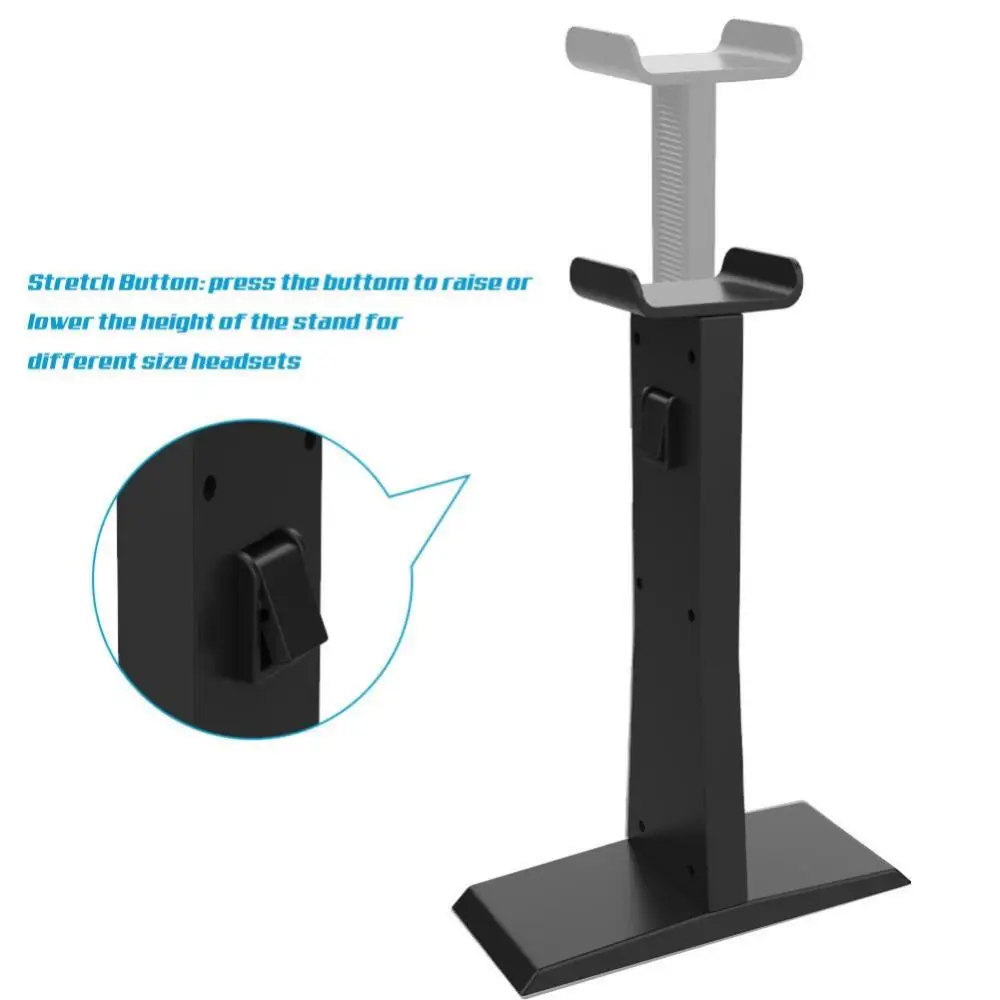 Headphone Holder Lightweight Height Adjustable Anti-shake Non-slip For Home Office Studio Bedroom Or Beside The Tv Universal