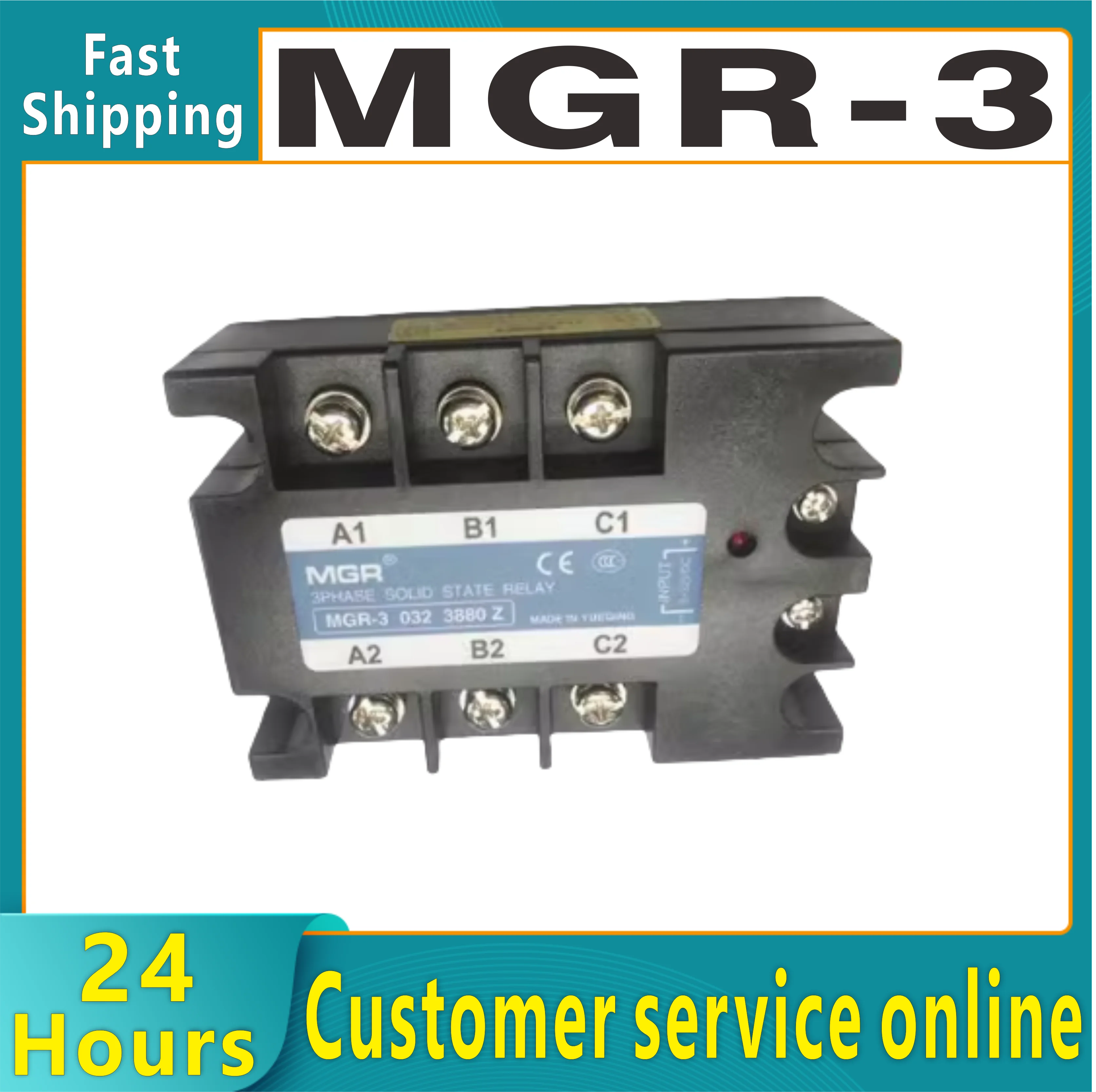 

Brand new original MGR-3 032 3880Z three-phase 80A solid-state relay DC control AC 3-32V
