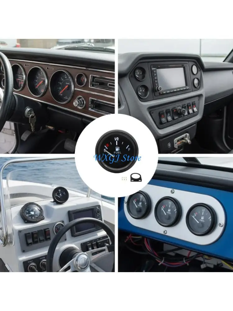 

37JE Level Gauge For Vehicles 12V System 2inch Diameter LED Light