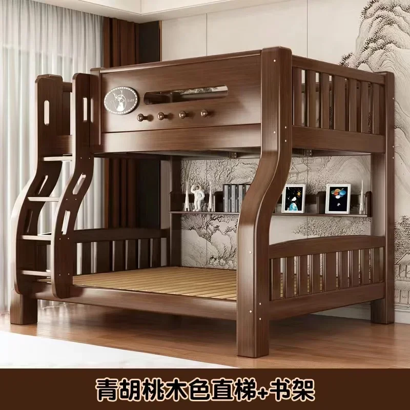 Hot sales American Solid wood bunk bed kids Bedroom Apartment School Thick solid wood Bunk bed