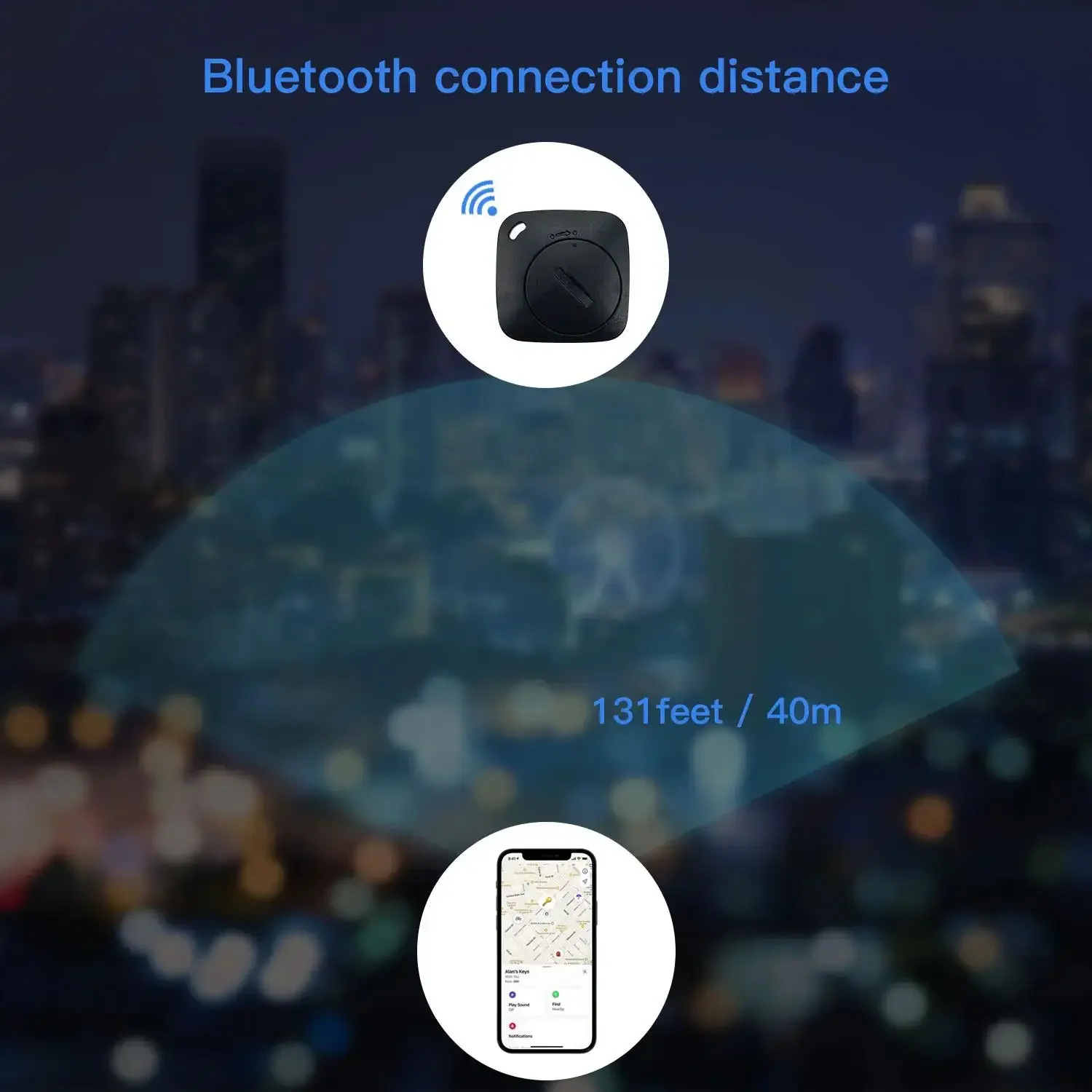 GPS 트래커 스마트 블루투스 Apple과 함께 작동 내 앱 찾기 ITag 분실 방지 알림 장치 MFI 등급 로케이터 자동차 키 애완 동물 키즈 파인더