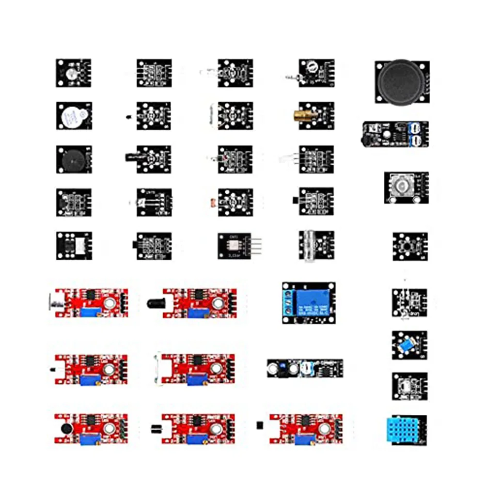 45 In 1 Sensor Module Kit For Arduino Mega- 2560 Raspberry- Pi Smart Car Robot DIY Electronics Learning Tool Set Starter Pack