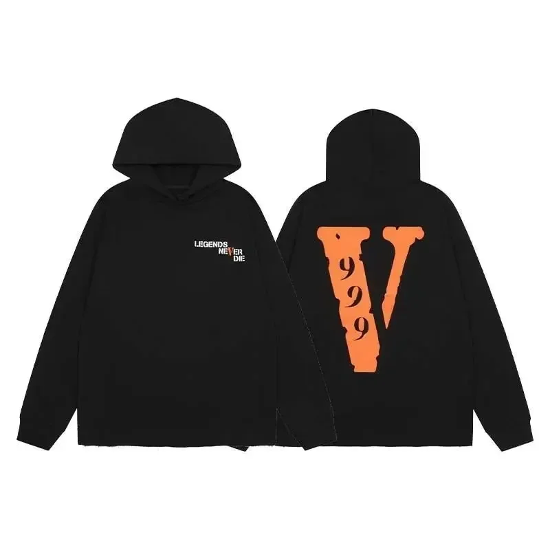 2024 Fashion SS Vlone Hiroshi Fujiwara Cotton Print Loose and Comfortable Couple Clothing Autumn and Winter Hoodie Trend Wear