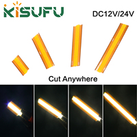 Cut Freely 8MM PCB COB LED Strip 12V/24V 528LEDs/M 3M 5M 10M White Natural Warm High CRI Flexible FCOB Home Bar Linear Lighting