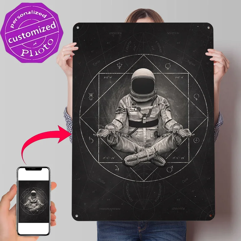 Keep Calm Explore Space 3D Printed Texture Poster Personalized Wall Art Retro Metal Tin Signs for Decoration Room House Interior