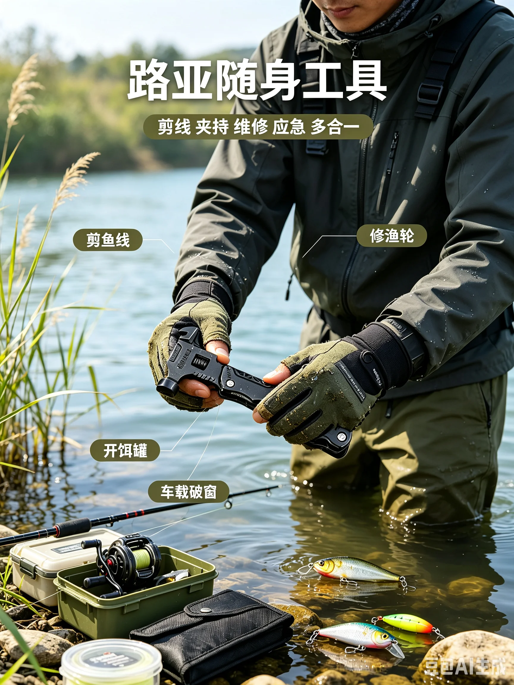 Edc Carry Pliers - Attrezzo Multifunzione da Pesca e Sopravvivenza,