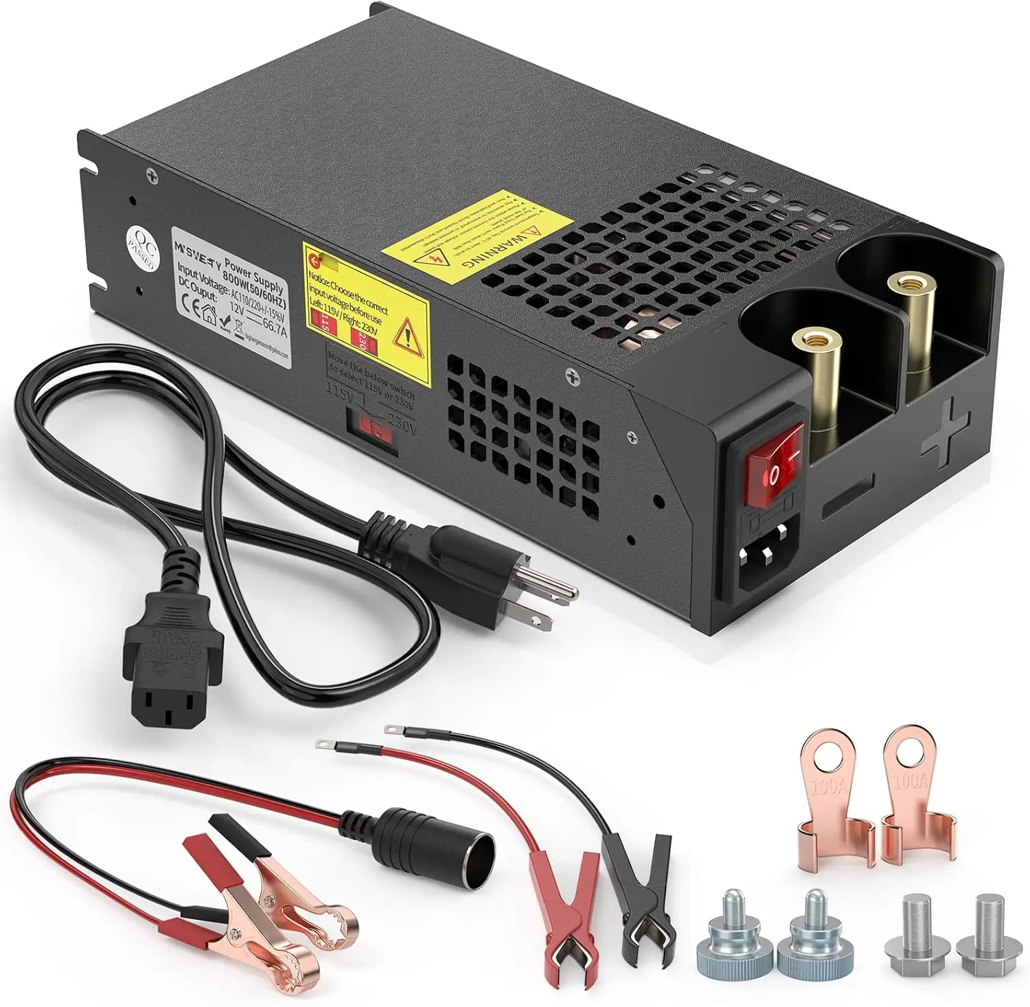 

12V Power Supply, AC to DC Converter 110V AC to 12V DC Converter, New Version Power Supply Max 83.4A 1000W Transformer for RV, R