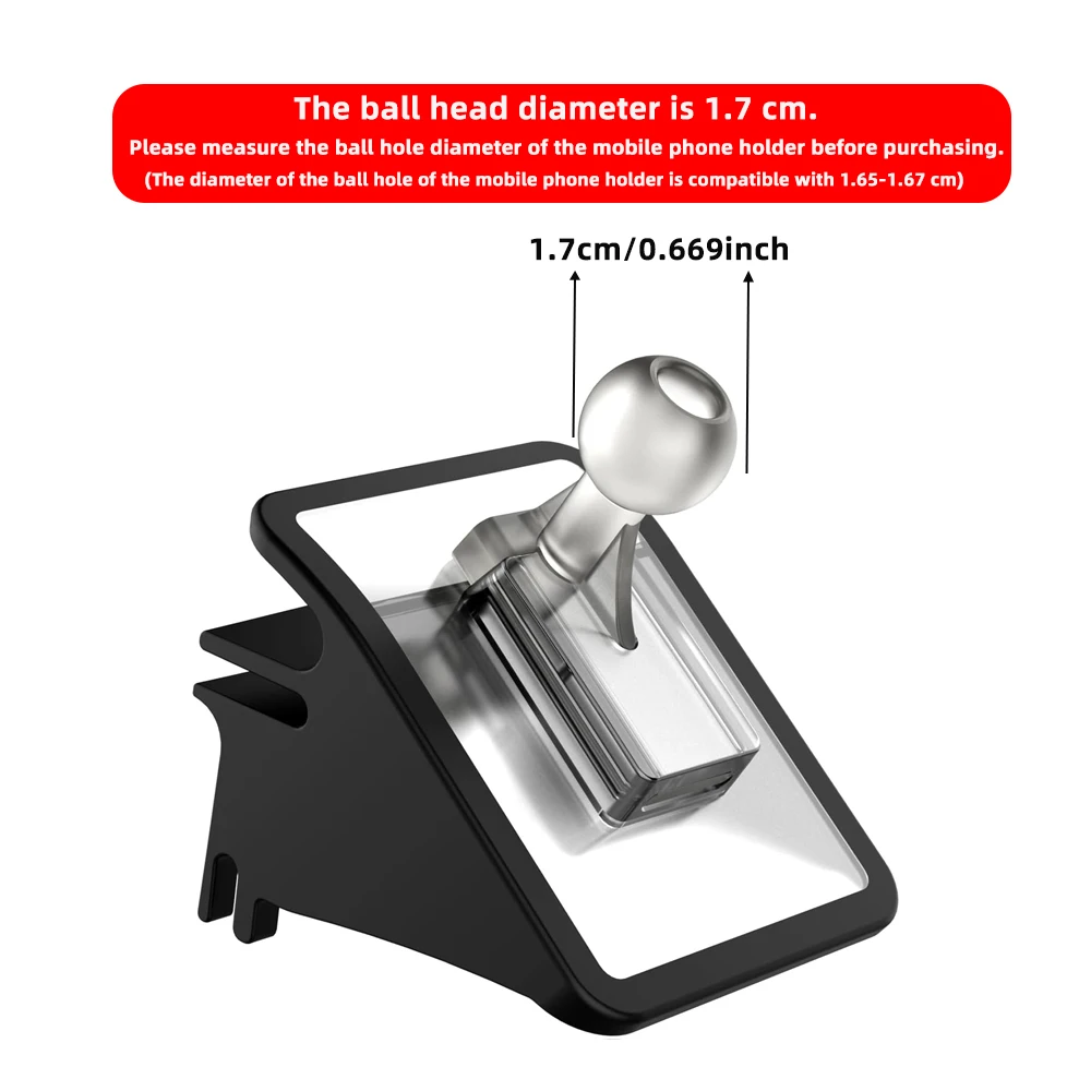 TEEQ 17mm bracket base Accessories for Model Y Juniper model 3 highland 2025 Soft adhesive flexible Movable 360 Degree Rotation