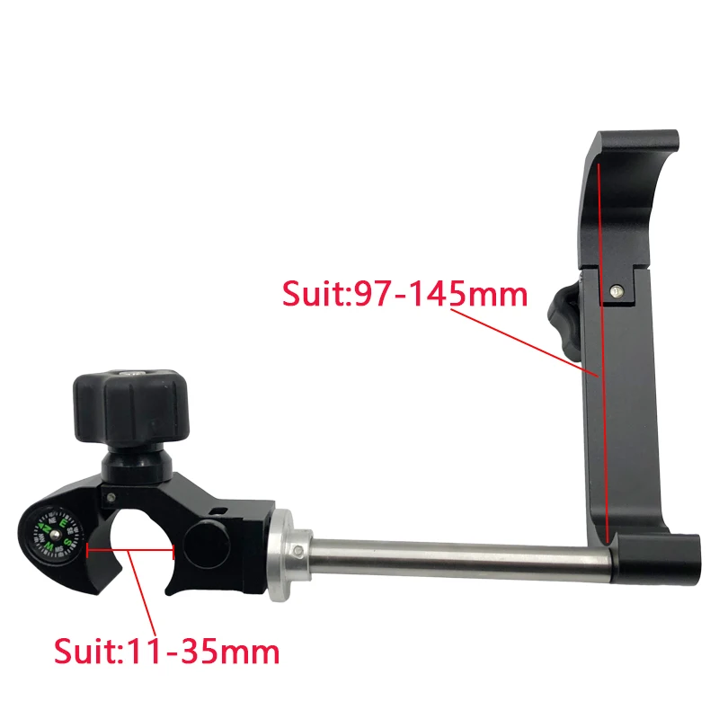 

Notebook Handbook Flat Bracket With Compass Clamp Hand-held for Outdoor Geographic Surveying Tablet Support Open Data Collector