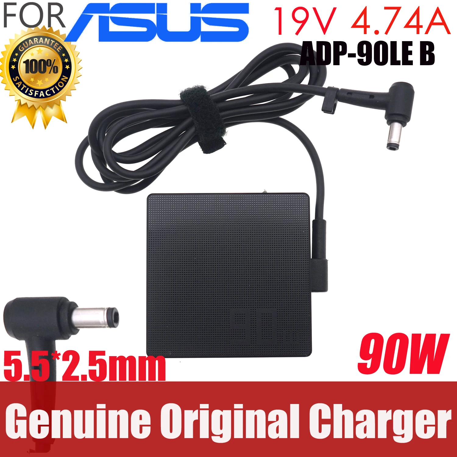 

Genuine For ASUS Laptop Charger AC /DC Power Adapter A19-090P2A ADP-90LE B 19V 4.74A 90W 5.5*2.5mm