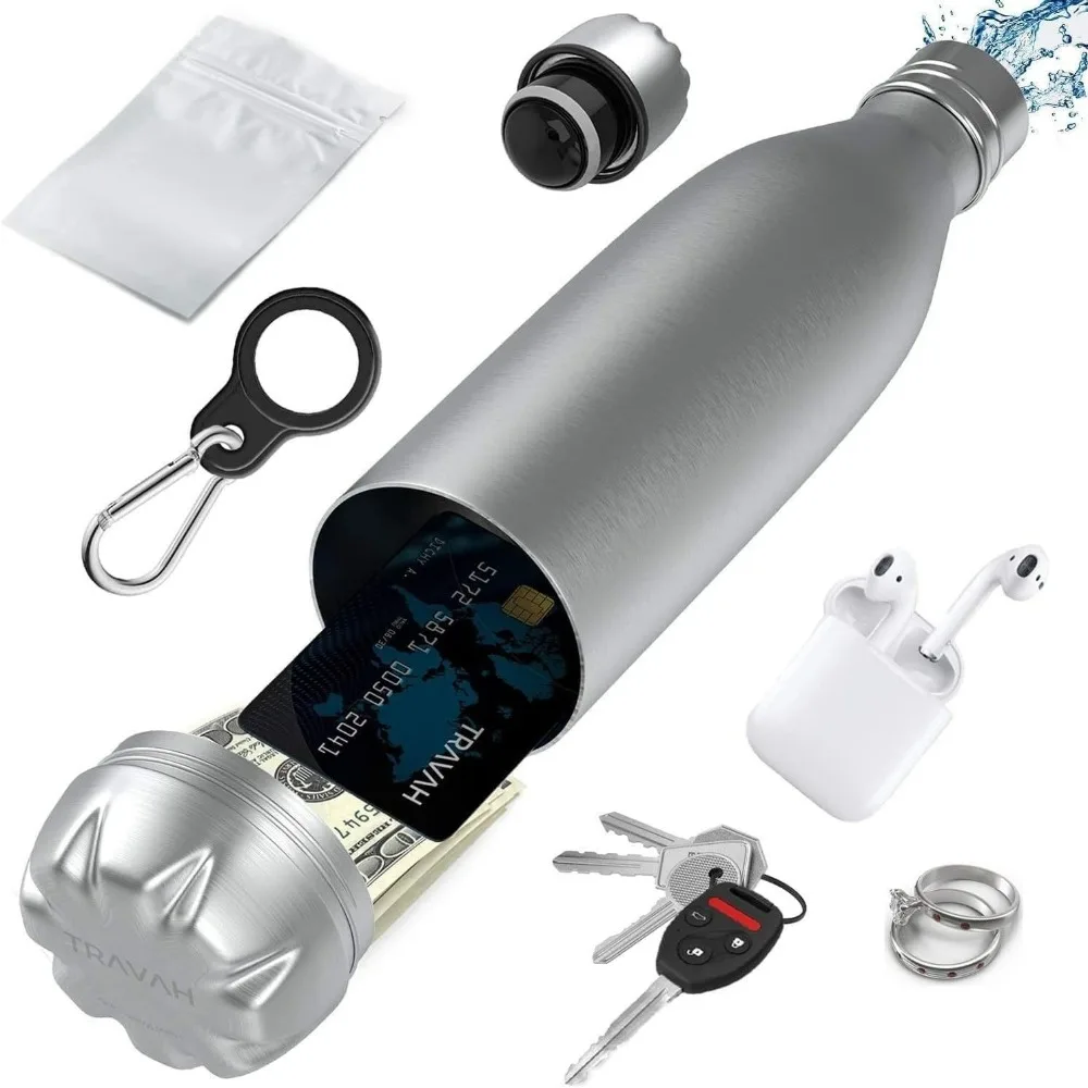 

750ml Secret Hidden Water Bottle Can Hidden Secret Stash Spot Private Money Box Stainless Steel Secret Stash Pill Organizer