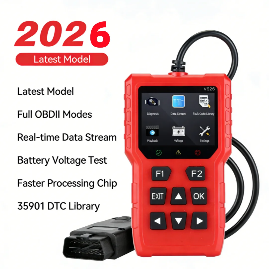 

New OBD2 Car Diagnostic Scanner Engine Fault Code Reader Battery Voltage Tester Universal Vehicle Tool