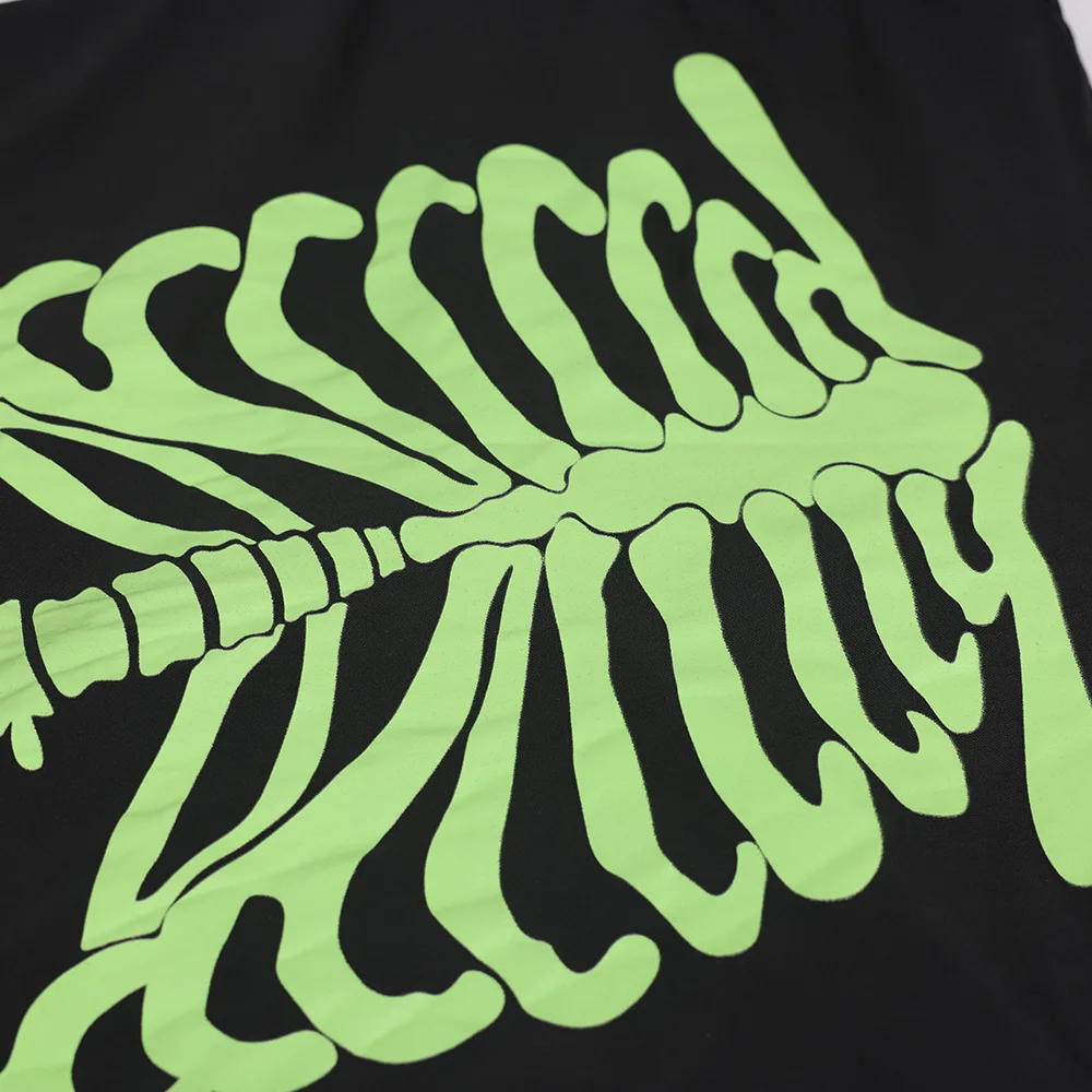 Halloween Night Light Skeleton Clothes, Green Light Ghost Clothes