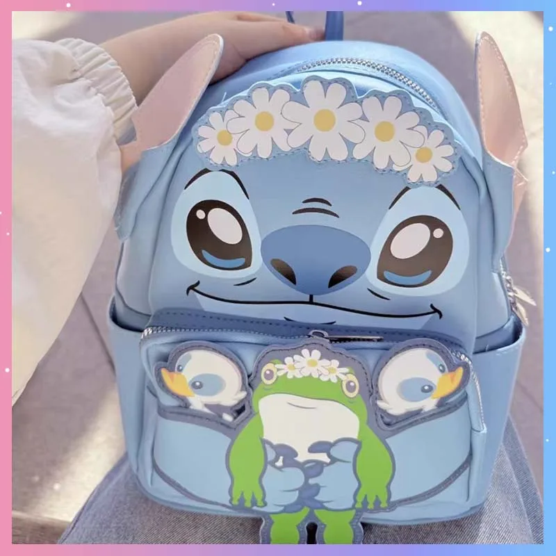 

Рюкзак со стежком, Дисней Дональд Дак, мультфильм, повседневная сумка из искусственной кожи для девочек, модная милая уличная женская сумка, кавайная милая сумка на плечо, подарок