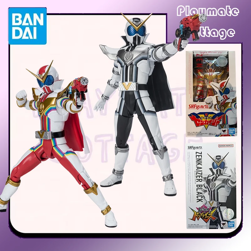 

В наличии BANDAI Original SHF Super Sentai Avataro Kikai Sentai ZENK AIZER ЧЕРНАЯ аниме-фигурка Модель игрушки украшения подарок детям