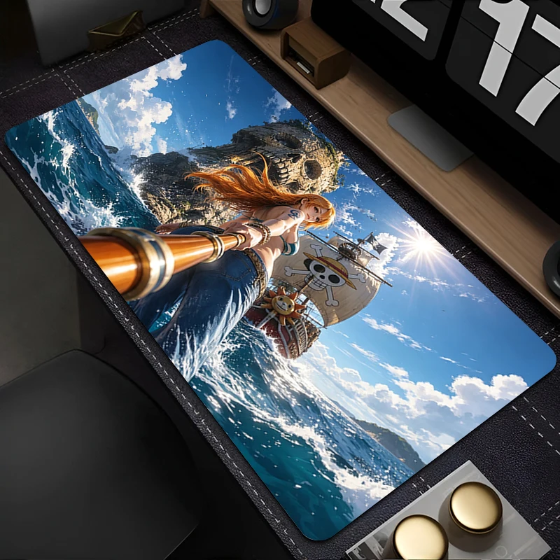 Large Mouse Pad Gamer Home Computer HD Mousepad Cool Keyboard Pad one piece Popular Anime desk mat Gaming Anti Fray Mouse Pads view 6