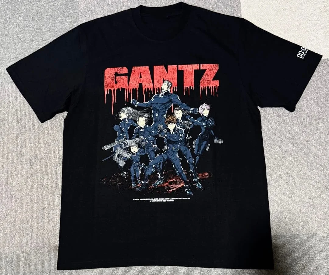 GANTZ Tokyo Team Bleeding Red Logo Graphic T-Shirt Cotton Men Women Streetwear Tee