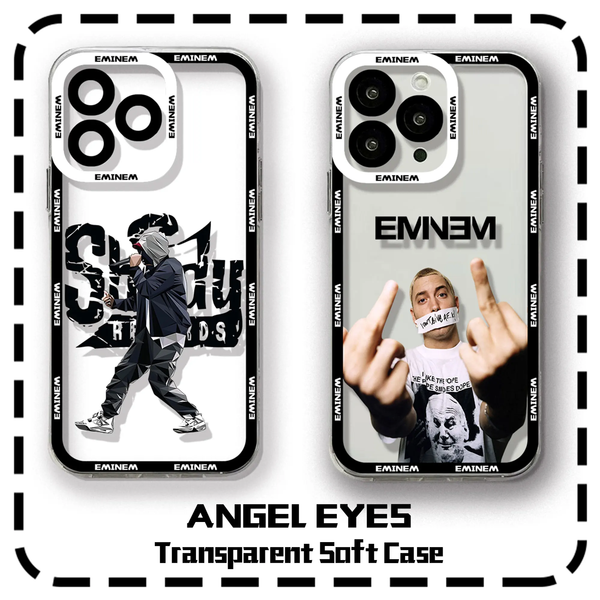 Singer Eminem Phone Case For Xiaomi Redmi Note 13 12 12C 11 10 10C 13C 10s 9 9s 9A 9T 9C 8 7 Pro Max 4G 5G Transparent Cover