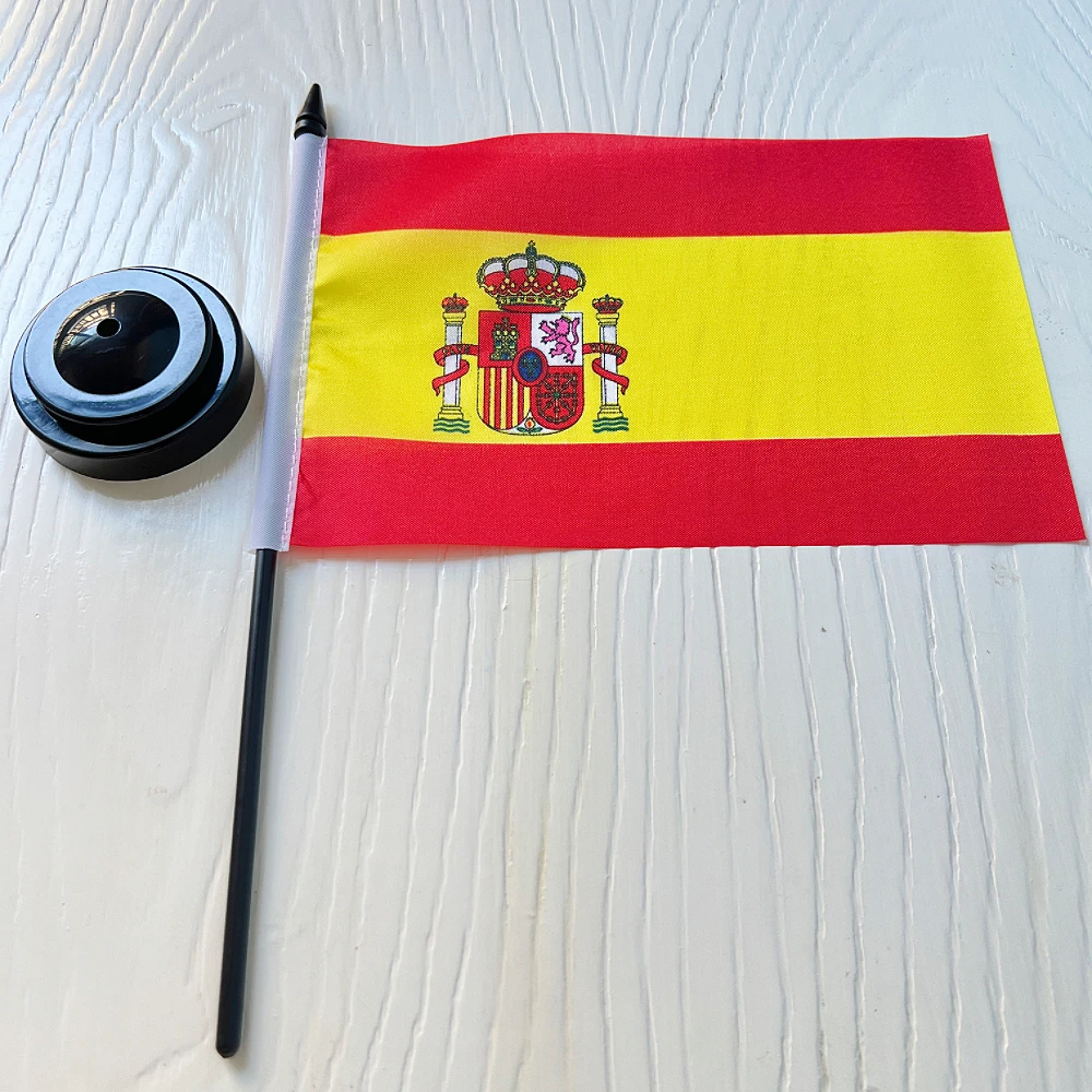 14x21 سنتيمتر مكتب مكتب صغير اسبانيا البلد راية طاولة غرفة الاجتماعات القطب الدائمة الوطنية الإسبانية