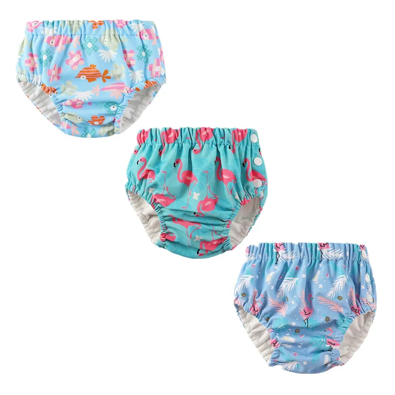 3 قطعة/الوحدة حفاضات السباحة المقاومة للماء المعاد تدويرها وقابلة لإعادة الاستخدام وقابلة للغسل #4