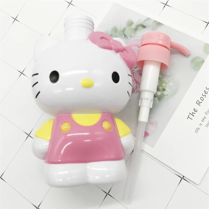 Sanrio Melody Kuromi Hello Kitty Cinnamoroll Pochacco Bottle Compression Shower , Shampoo Hand Soap Dish Soap Storage Bottle