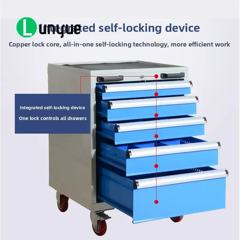 Heavy Duty Steel Tool Cart Mobile Toolbox Hardware Cabinet with Pull Out Drawers for Automotive Repair Storage Workshop