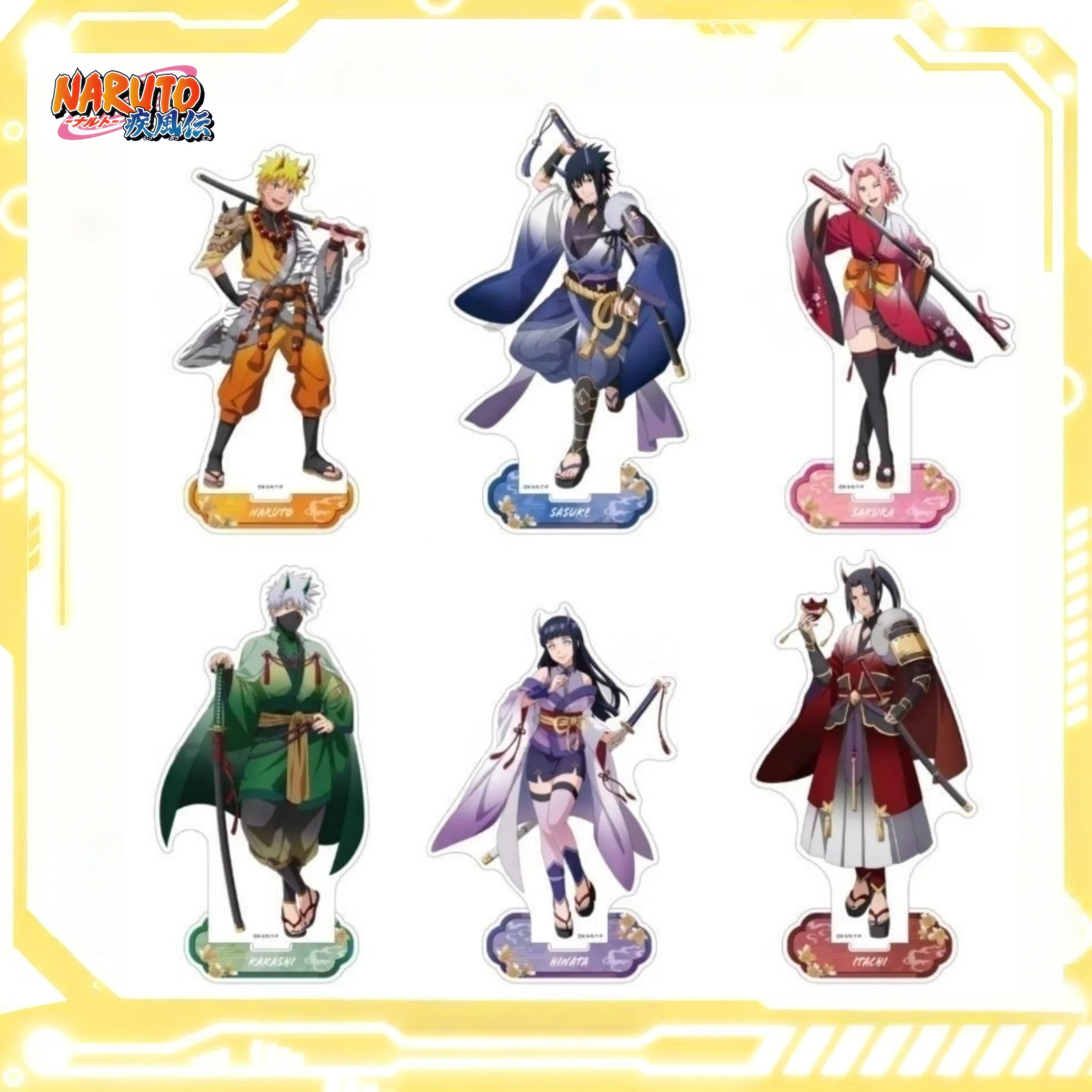 Juego de soporte acrílico de Anime Naruto: soportes de personajes de Kakashi, Sasuke y Naruto para decoración de escritorio, regalo de fiesta para tarta para fanáticos