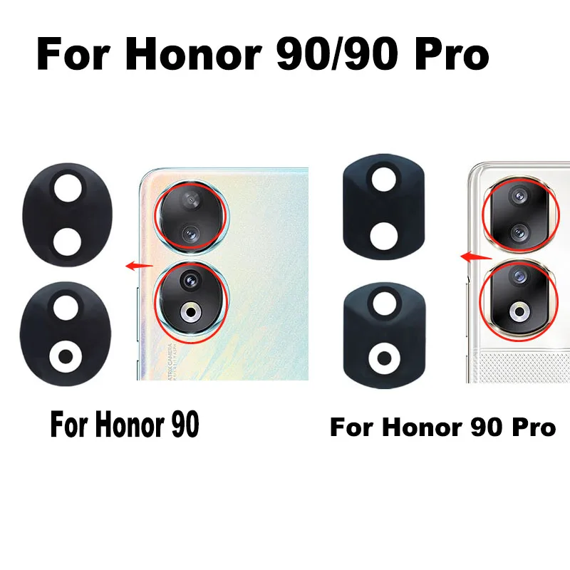 Kaca kamera belakang Huawei Honor 90 PRO, lensa kaca kamera belakang dengan perekat pengganti lem stiker 4G 5G