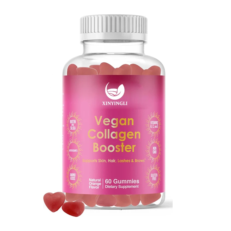 

Vegetarian collagen gummies, plant-based collagen containing vitamins A, C, and E - collagen boosters suitable for skin and hair
