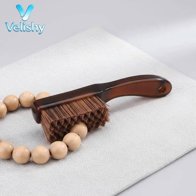 

Portable Checkerboard 10000 Bristle Antique Polishing Brush For Diamond Walnut Olive Pit Deep Cleaning Brightening