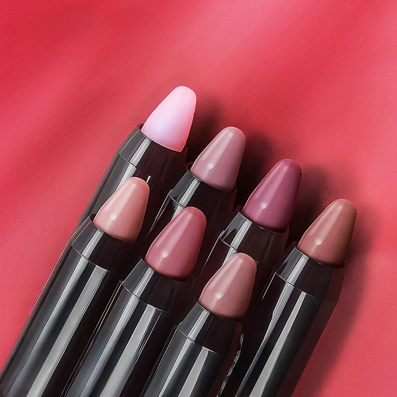 Velvet Matte Lipsticks Pencil Waterproof Long Lasting Sexy Red Lip Stick Non-Stick Cup Makeup Lip Tint Pen Cosmetic 8 Colors