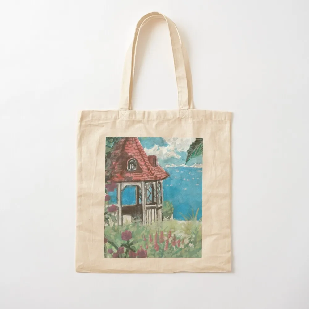 

Ghibli scene redraw Tote Bag reusable shopping bag hand bag Portable shopping Canvas Tote