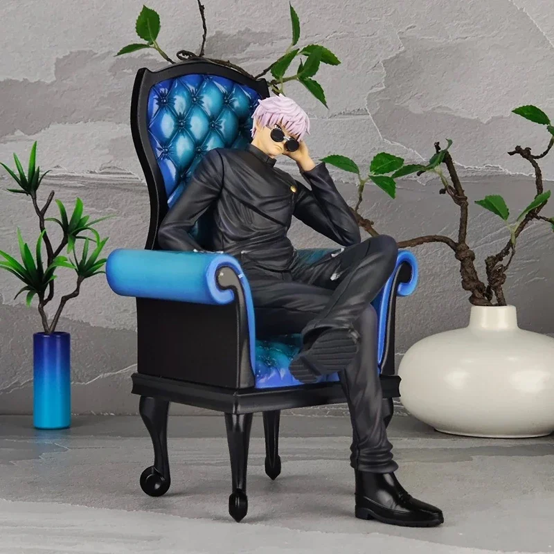 24cm Anime Jujutsu Kaisen Figurki Sofa Geto Suguru Satoru Gojo Figurki akcji PVC Model kolekcjonerski Urodziny dla dzieci Zabawki