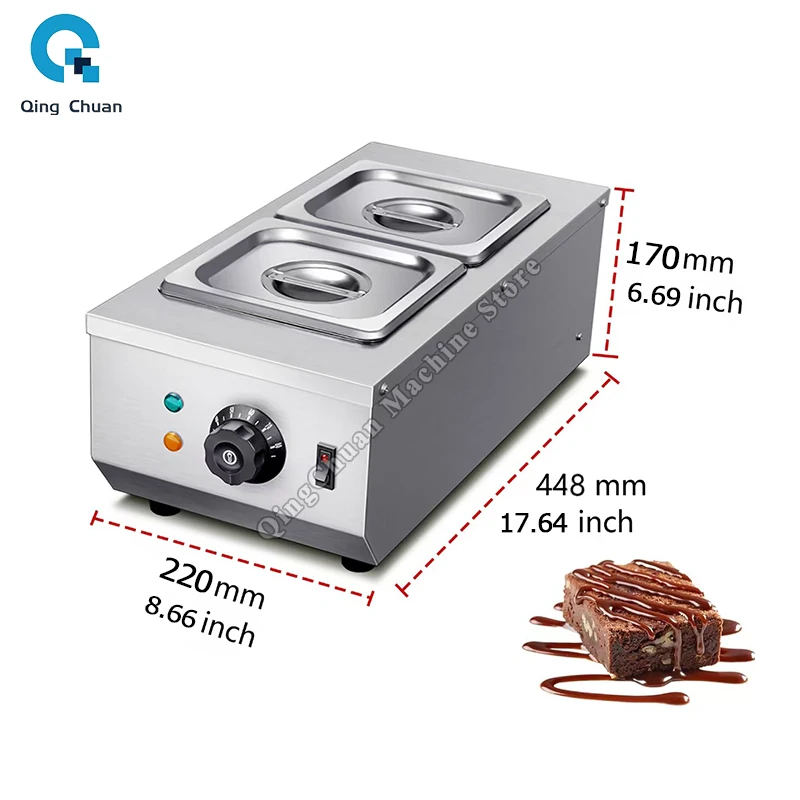 Chocolate Melting Pot Electric Home Appliances 2/3 Tanks Commercial Stainless Steel Tempering Machine Heating Stove