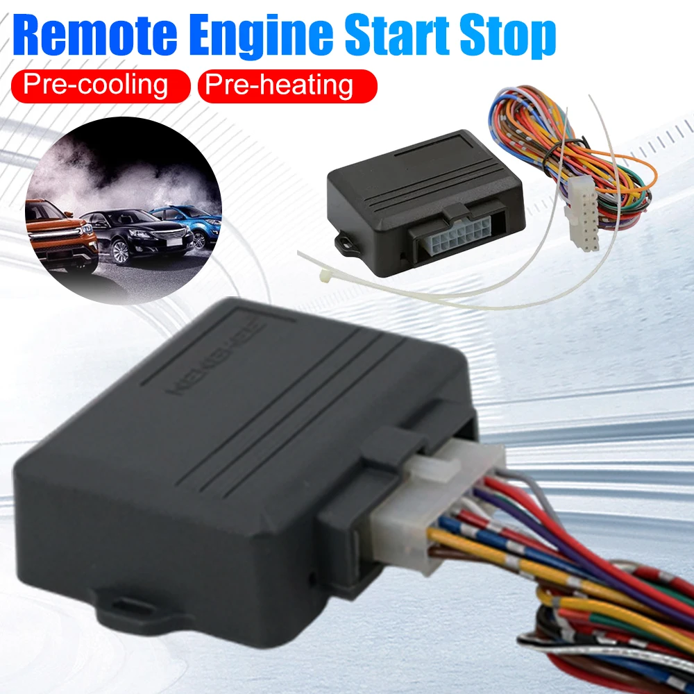 

Модуль запуска автомобиля с дистанционным управлением, противоугонная система, дистанционный запуск, предварительный подогрев, автомобильная сигнализация, старт-стоп, предварительное охлаждение, 12В, автомобильные аксессуары