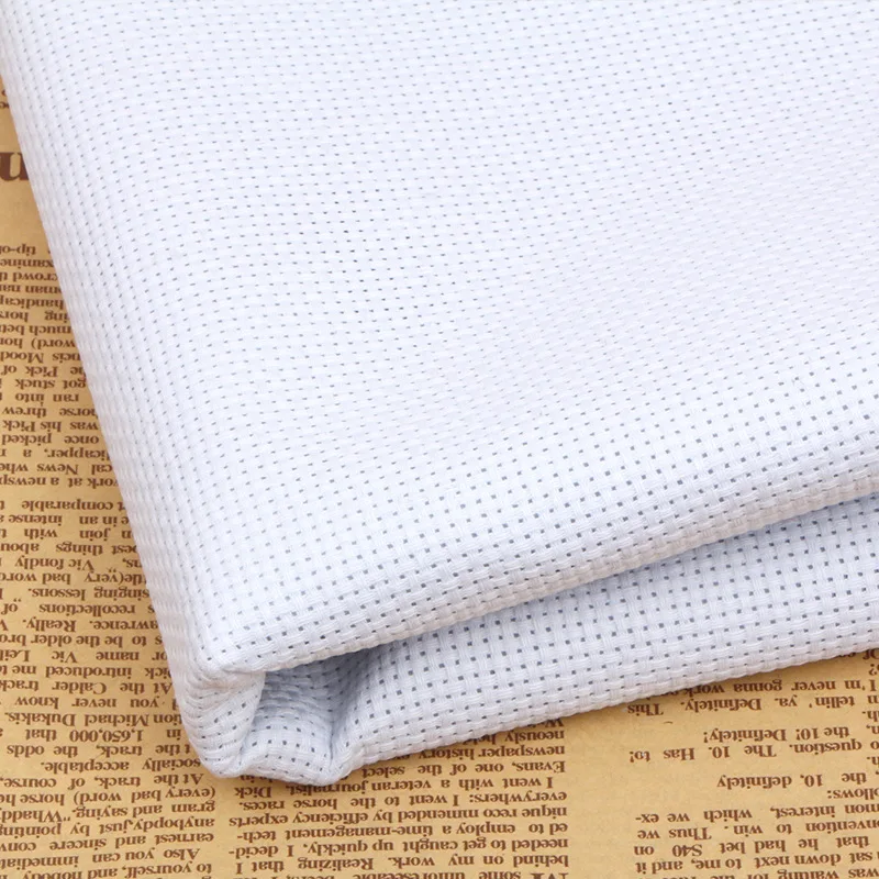 20x20 30x30 30x45 50x50 Cloth 11ct 14ct Cross Stitch Fabric Canvas Small Grid White DIY Handcraft Supplies Stitching Embroidery