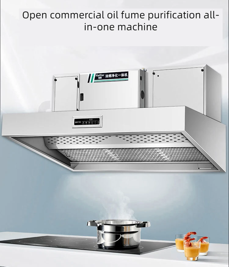 External Circulation Commercial Range Hood Kitchen Hotel and Restaurant Stainless Steel Hood Range Hood