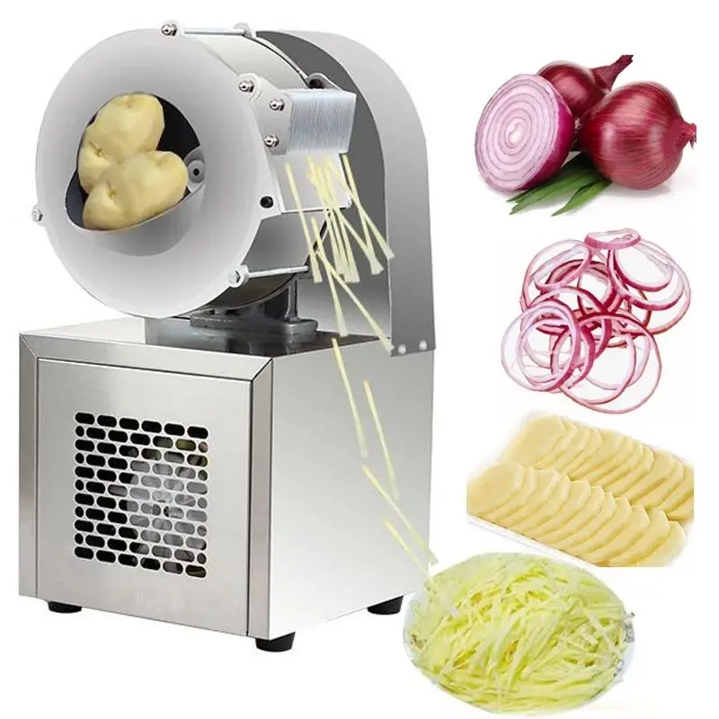 Electric Vegetable Slicer Automatic Vegetable Cutting Machine Multi-function Vegetable Cutter Machine Commercial Potato Shredder