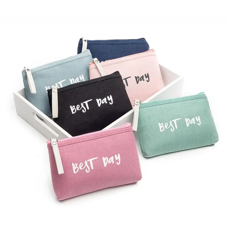 Korean Small Makeup Bag for Women Cosmetic Storage Bag Portable Toiletry Bags Female Beauty Case Solid Color Cosmetic Pouch