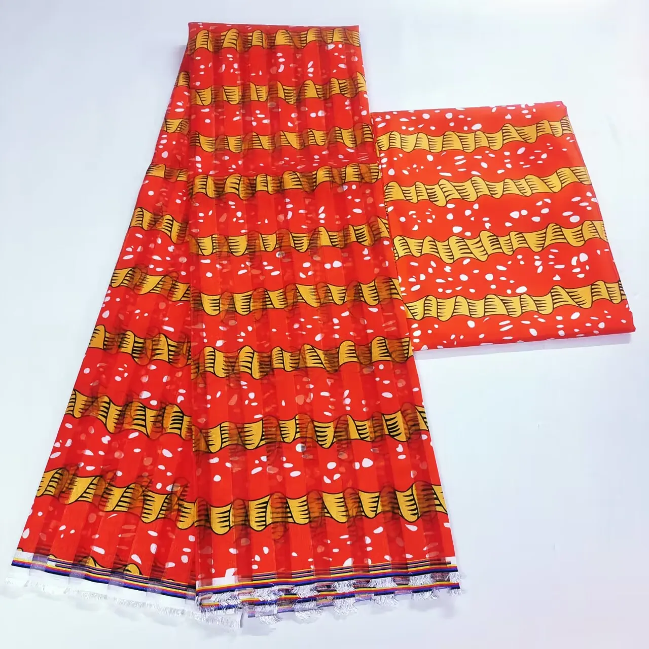 2023 New satin organza fabric soft silk fabric African material ankara printed high-quality women's dress 3 size 3!